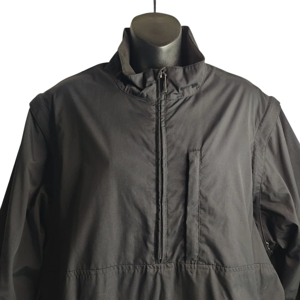 Walter Hagen Golf Jacket Men's Black Half Zip Removable Sleeve Size Large